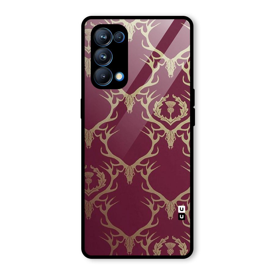 Golden Bull Design Glass Back Case for Oppo Reno5 Pro 5G