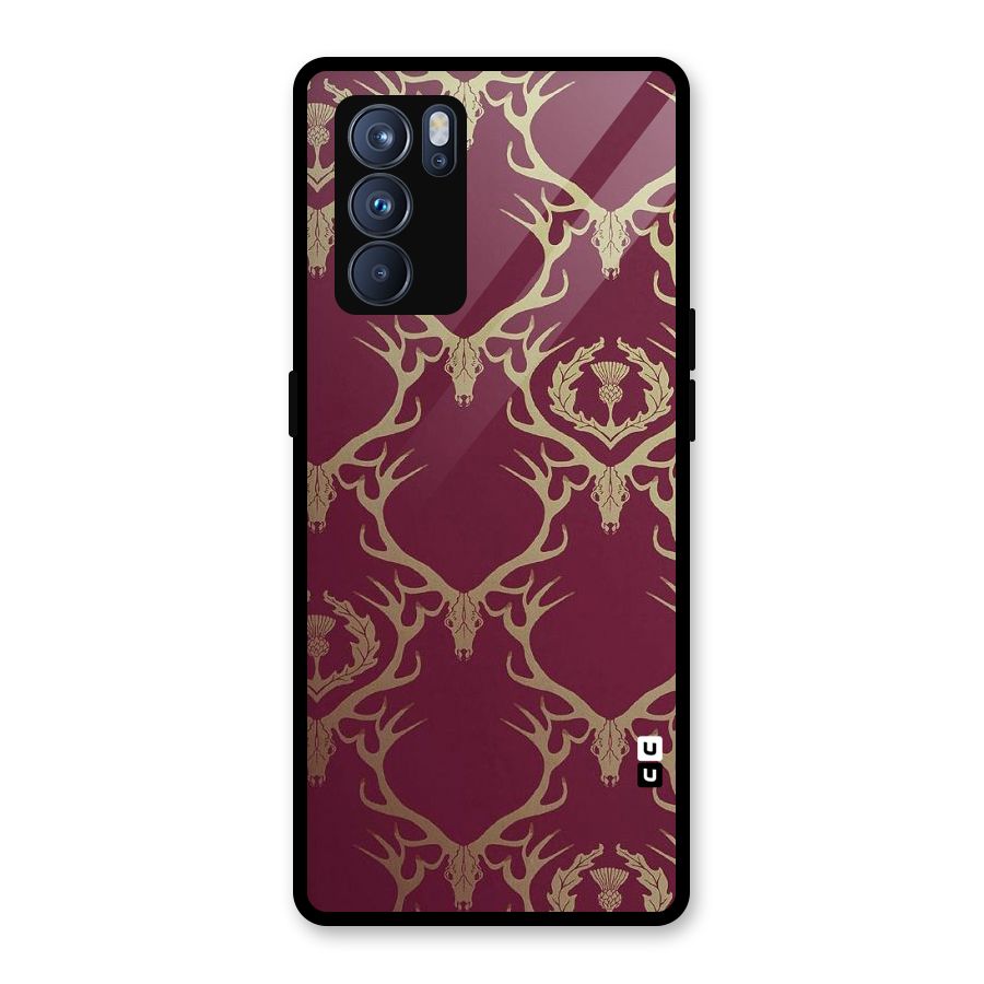 Golden Bull Design Glass Back Case for Oppo Reno6 Pro 5G