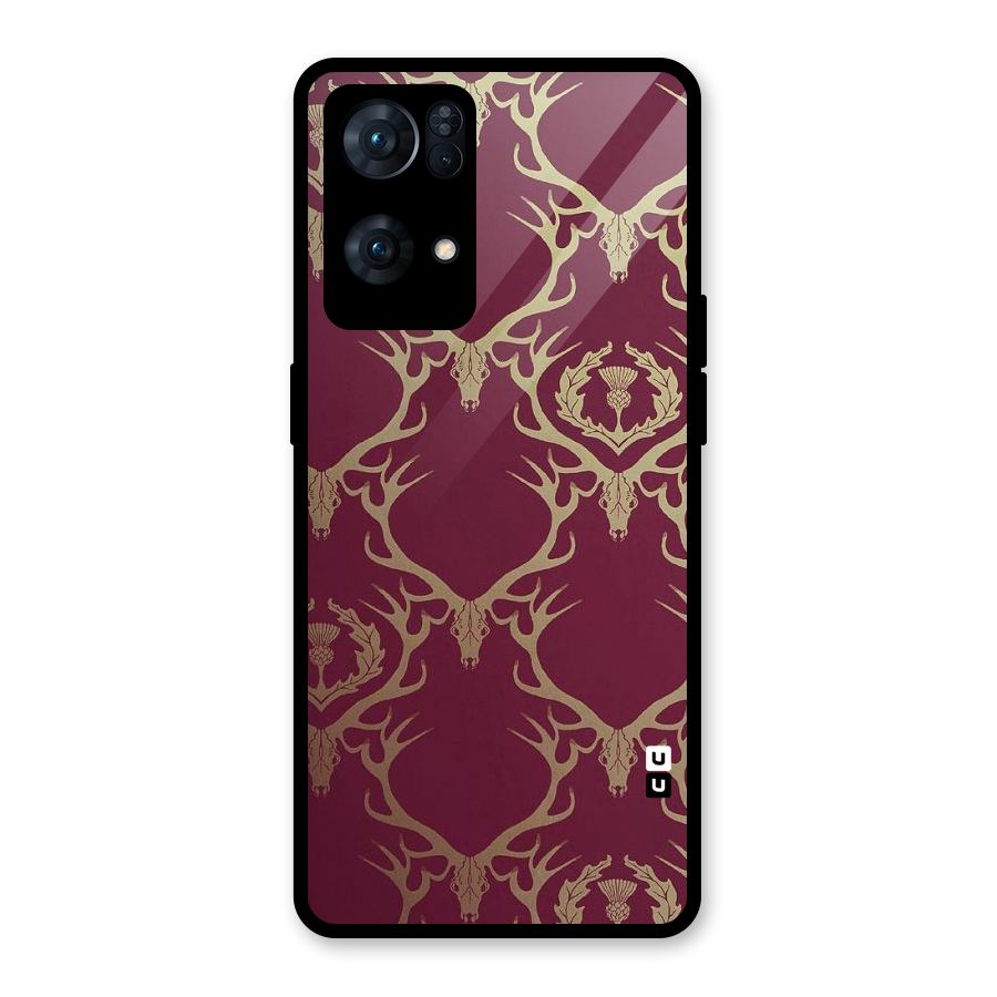 Golden Bull Design Glass Back Case for Oppo Reno7 Pro 5G