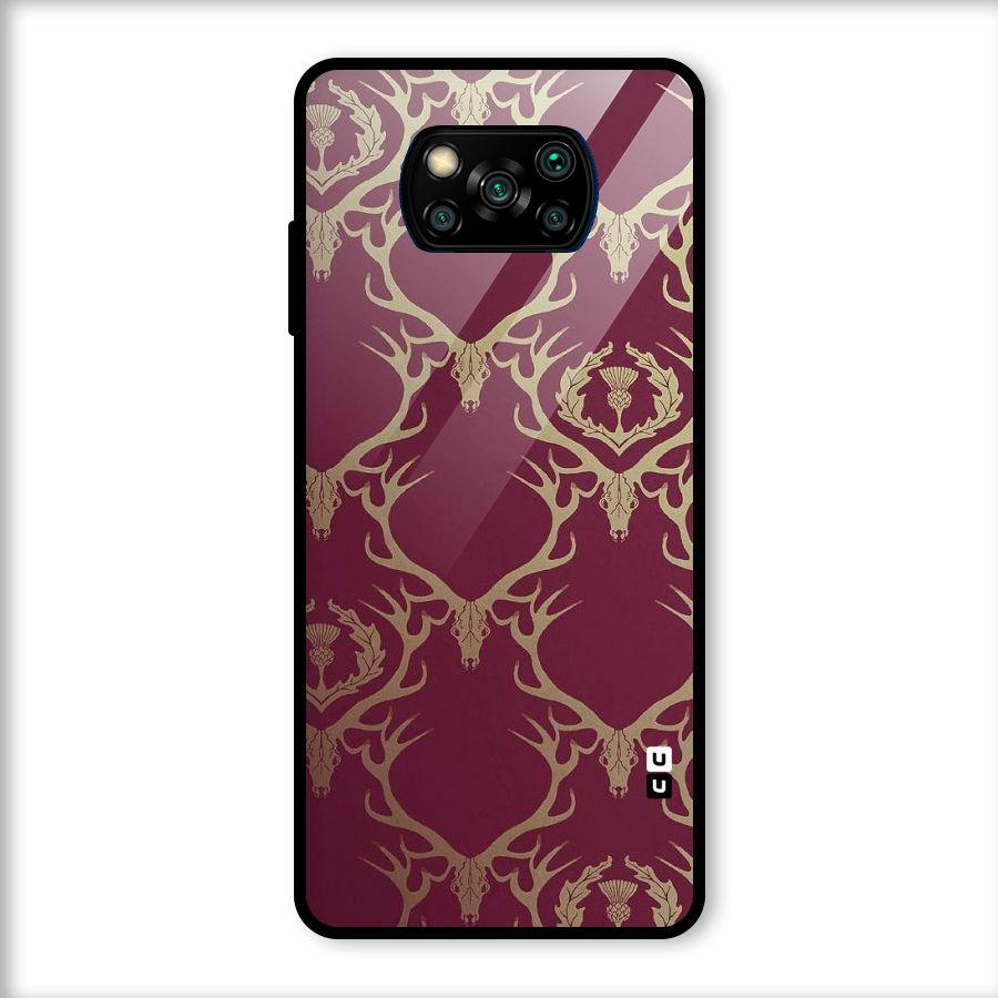 Golden Bull Design Glass Back Case for Poco X3