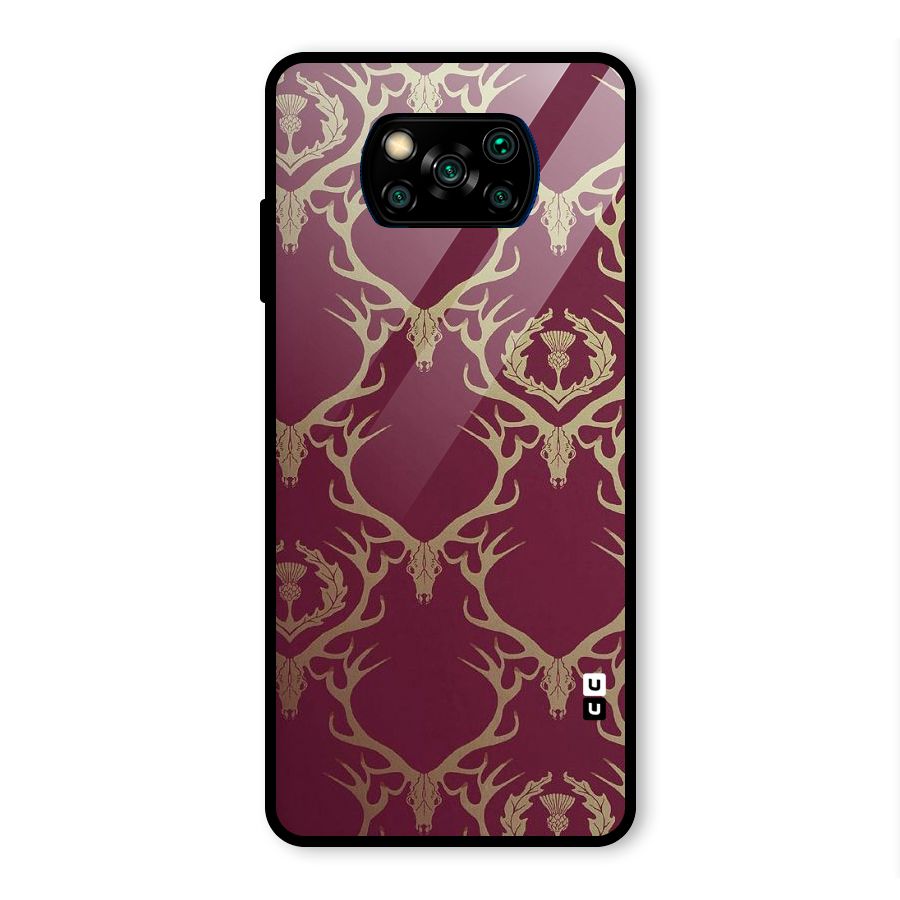 Golden Bull Design Glass Back Case for Poco X3 Pro
