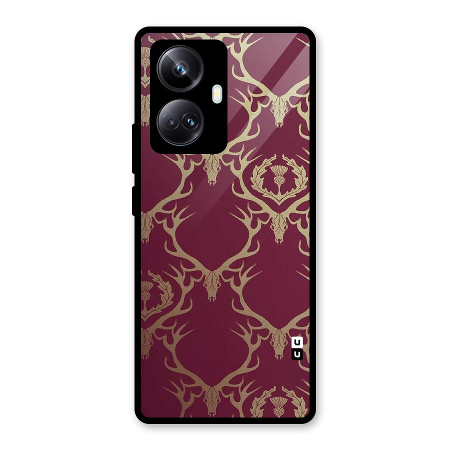 Golden Bull Design Glass Back Case for Realme 10 Pro Plus