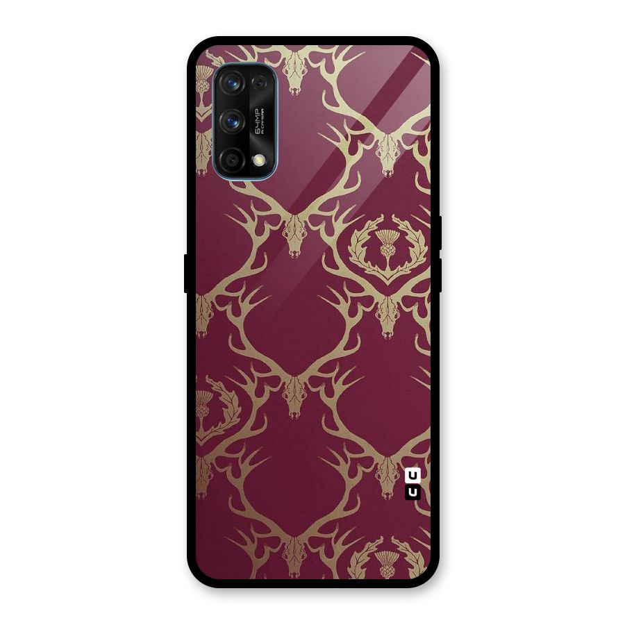 Golden Bull Design Glass Back Case for Realme 7 Pro