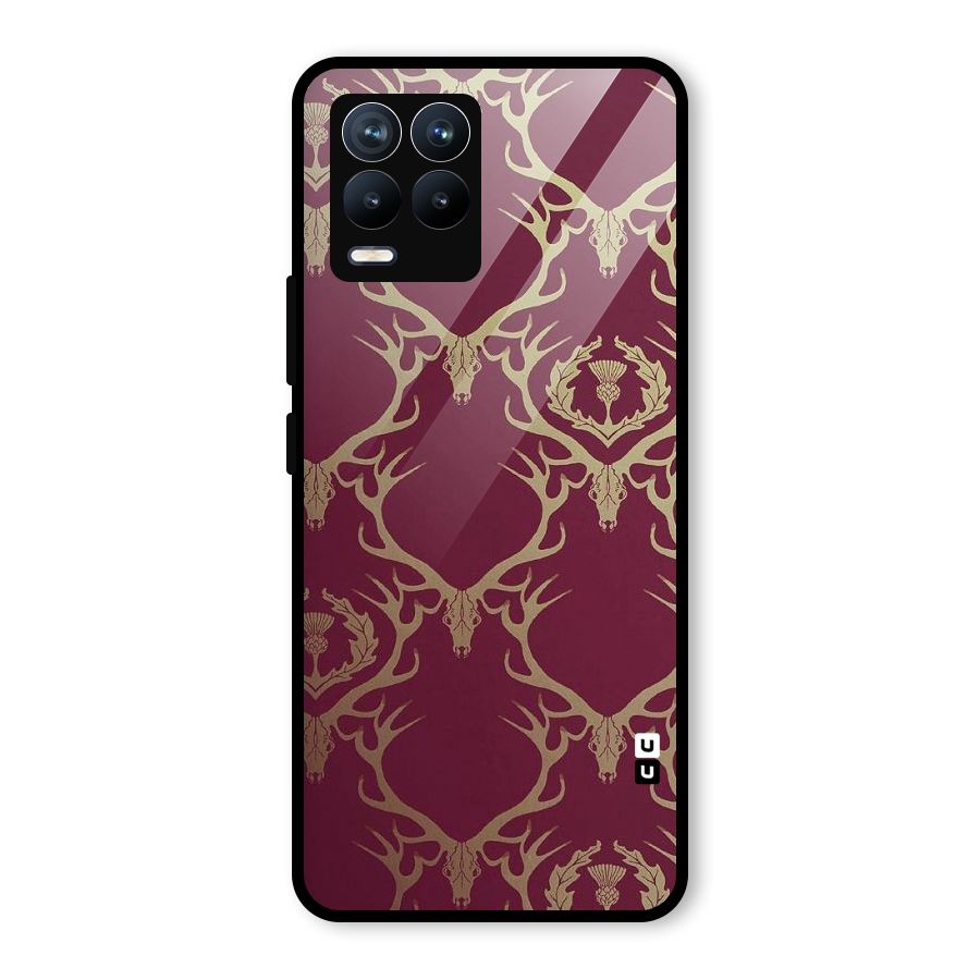 Golden Bull Design Glass Back Case for Realme 8 Pro