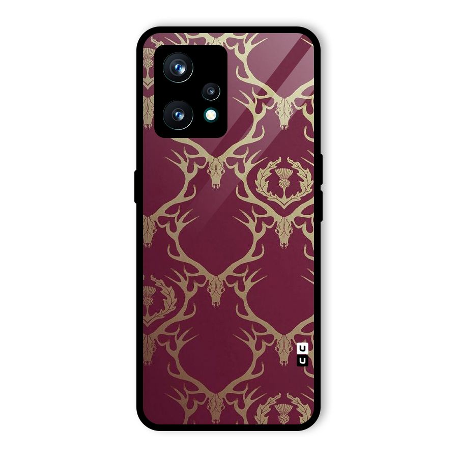 Golden Bull Design Glass Back Case for Realme 9 Pro Plus 5G