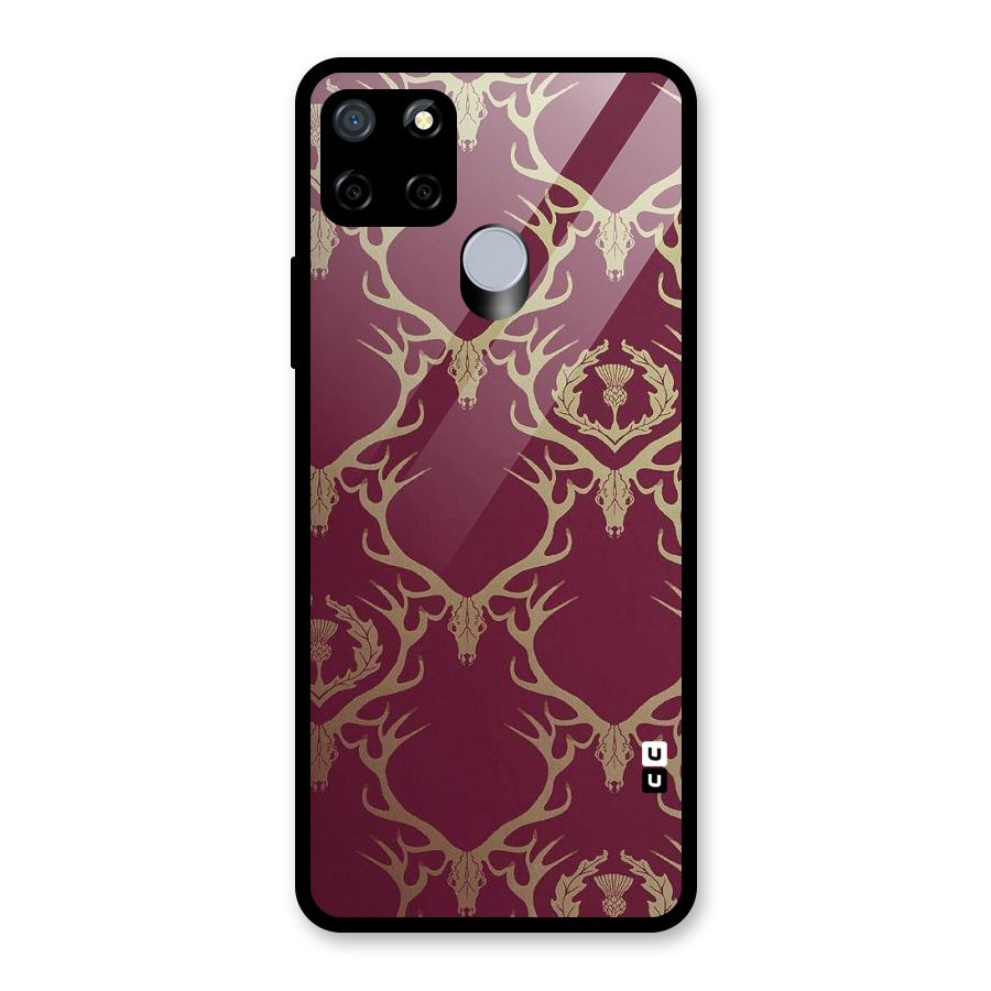 Golden Bull Design Glass Back Case for Realme C15