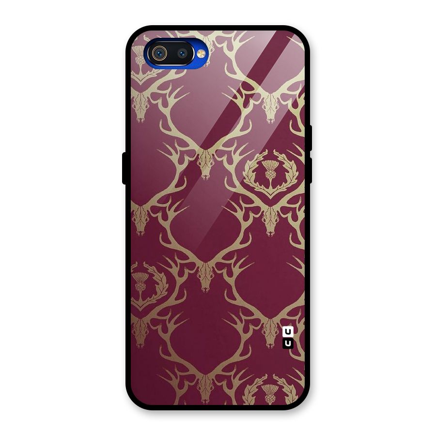 Golden Bull Design Glass Back Case for Realme C2