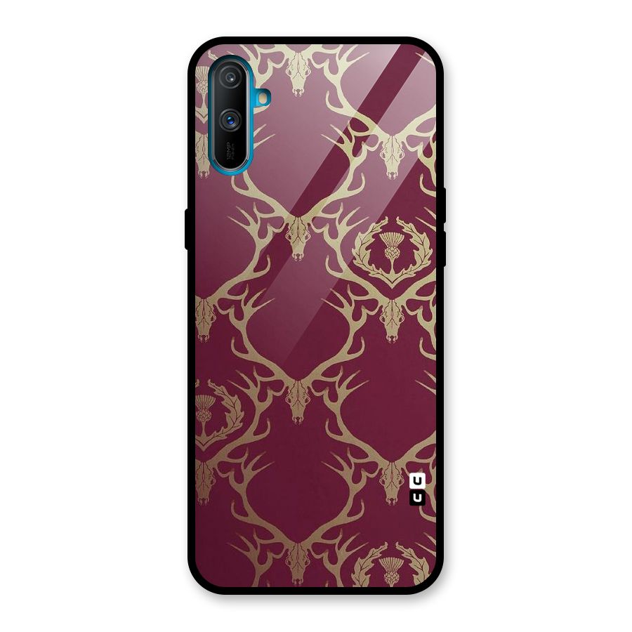 Golden Bull Design Glass Back Case for Realme C3