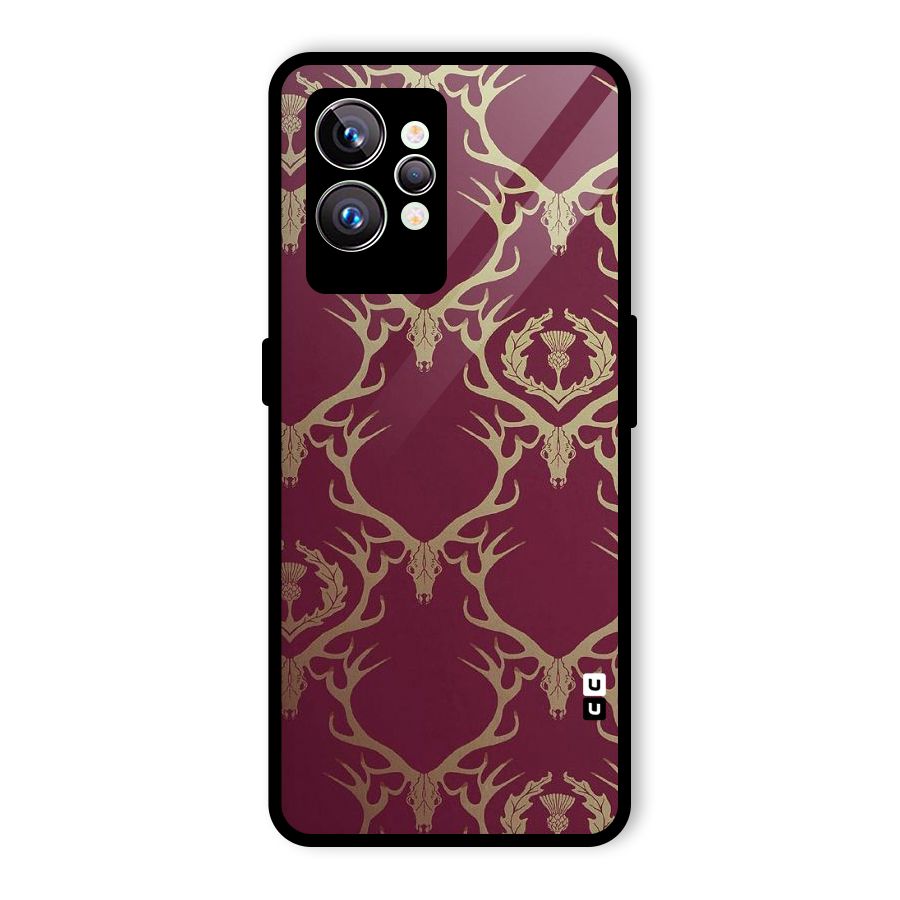 Golden Bull Design Glass Back Case for Realme GT2 Pro