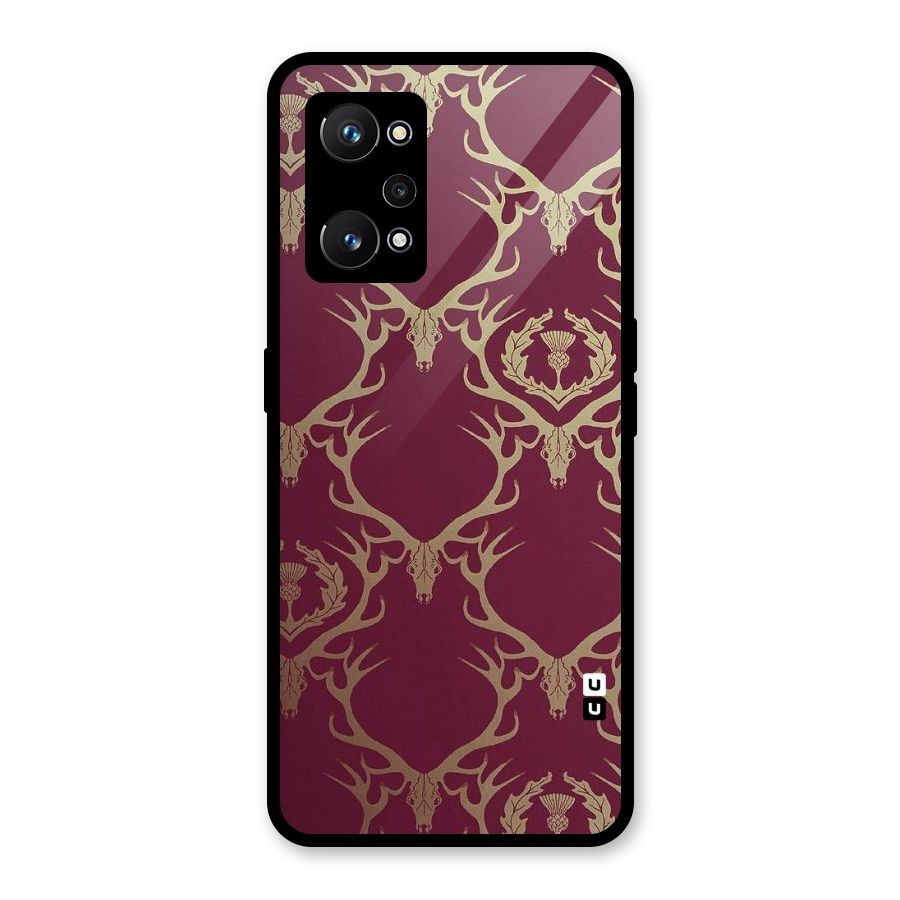 Golden Bull Design Glass Back Case for Realme GT Neo 3T
