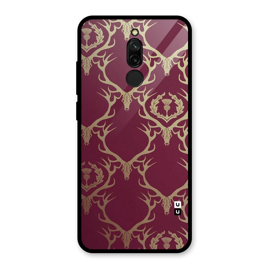 Golden Bull Design Glass Back Case for Redmi 8