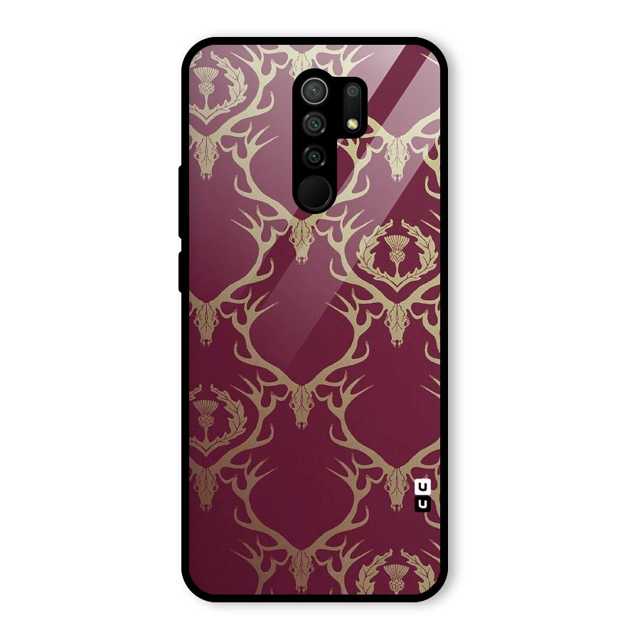 Golden Bull Design Glass Back Case for Redmi 9 Prime