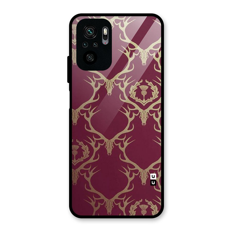 Golden Bull Design Glass Back Case for Redmi Note 10S