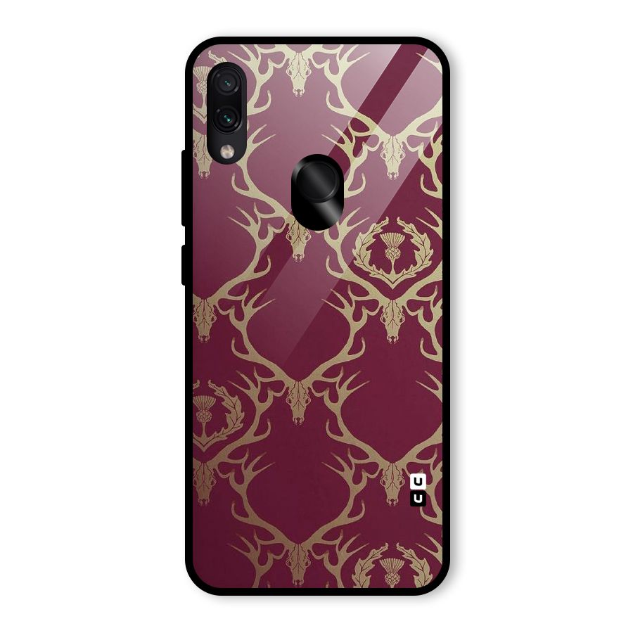 Golden Bull Design Glass Back Case for Redmi Note 7 Pro