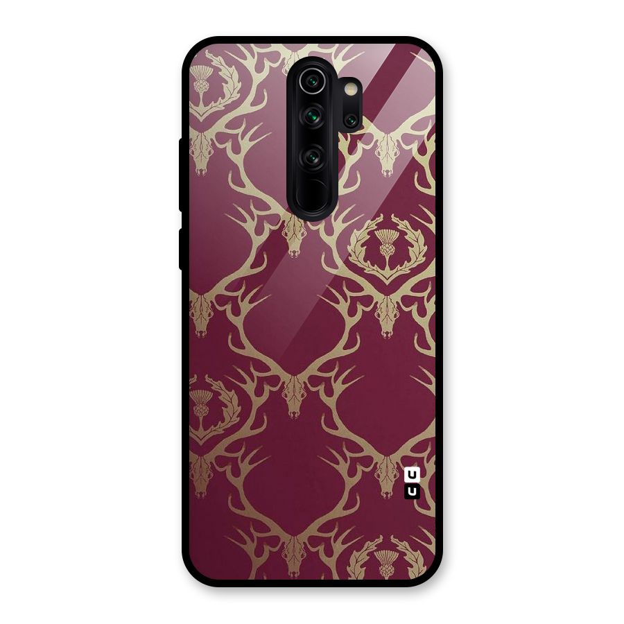 Golden Bull Design Glass Back Case for Redmi Note 8 Pro