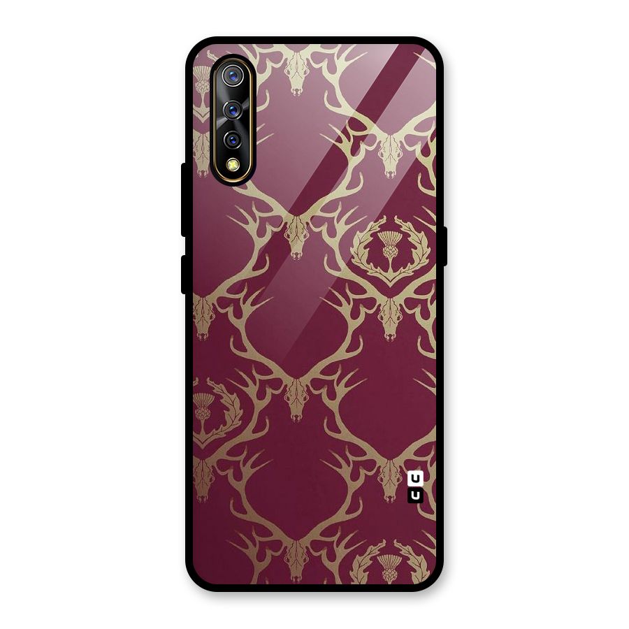 Golden Bull Design Glass Back Case for Vivo S1