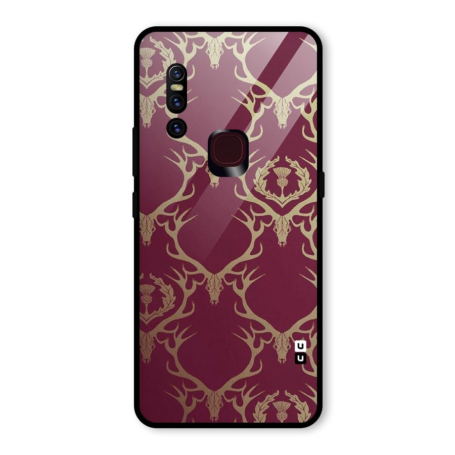 Golden Bull Design Glass Back Case for Vivo V15