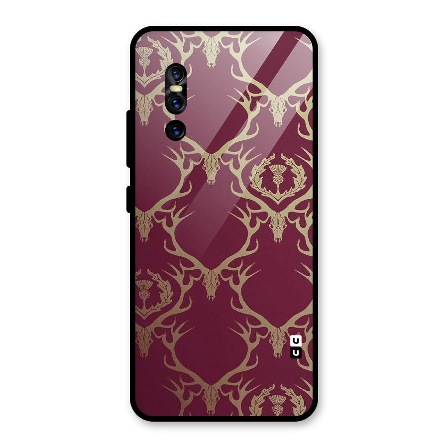 Golden Bull Design Glass Back Case for Vivo V15 Pro