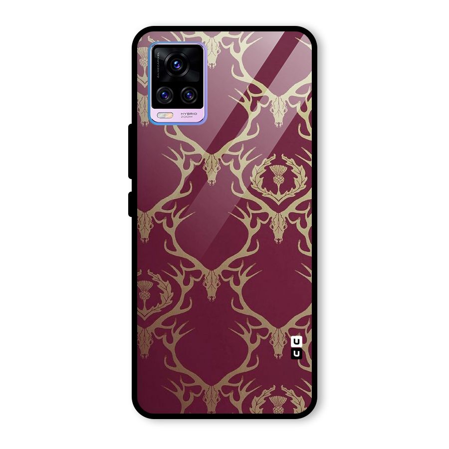 Golden Bull Design Glass Back Case for Vivo V20 Pro