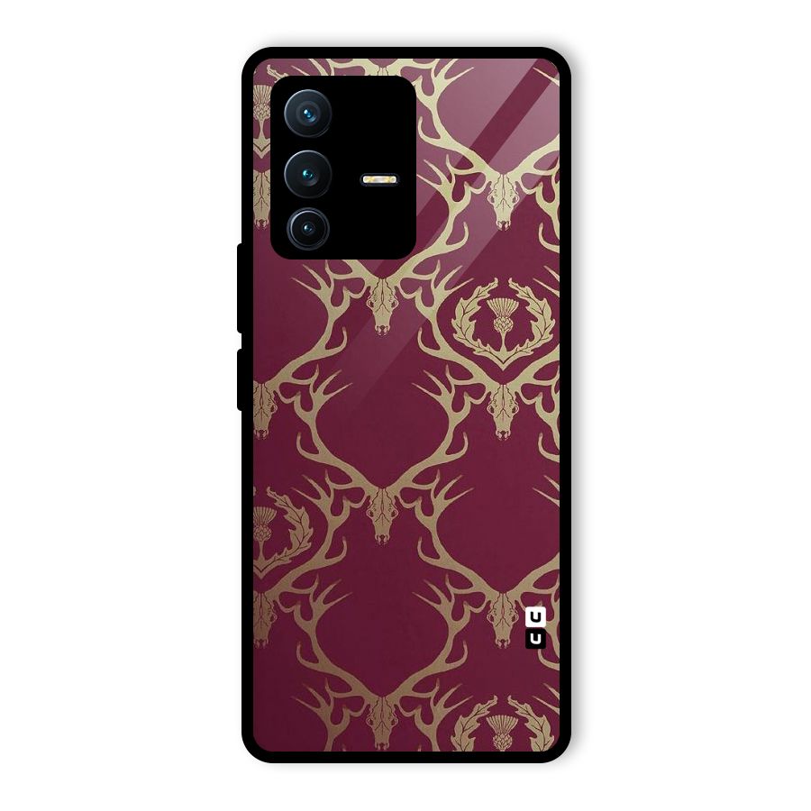 Golden Bull Design Glass Back Case for Vivo V23 Pro