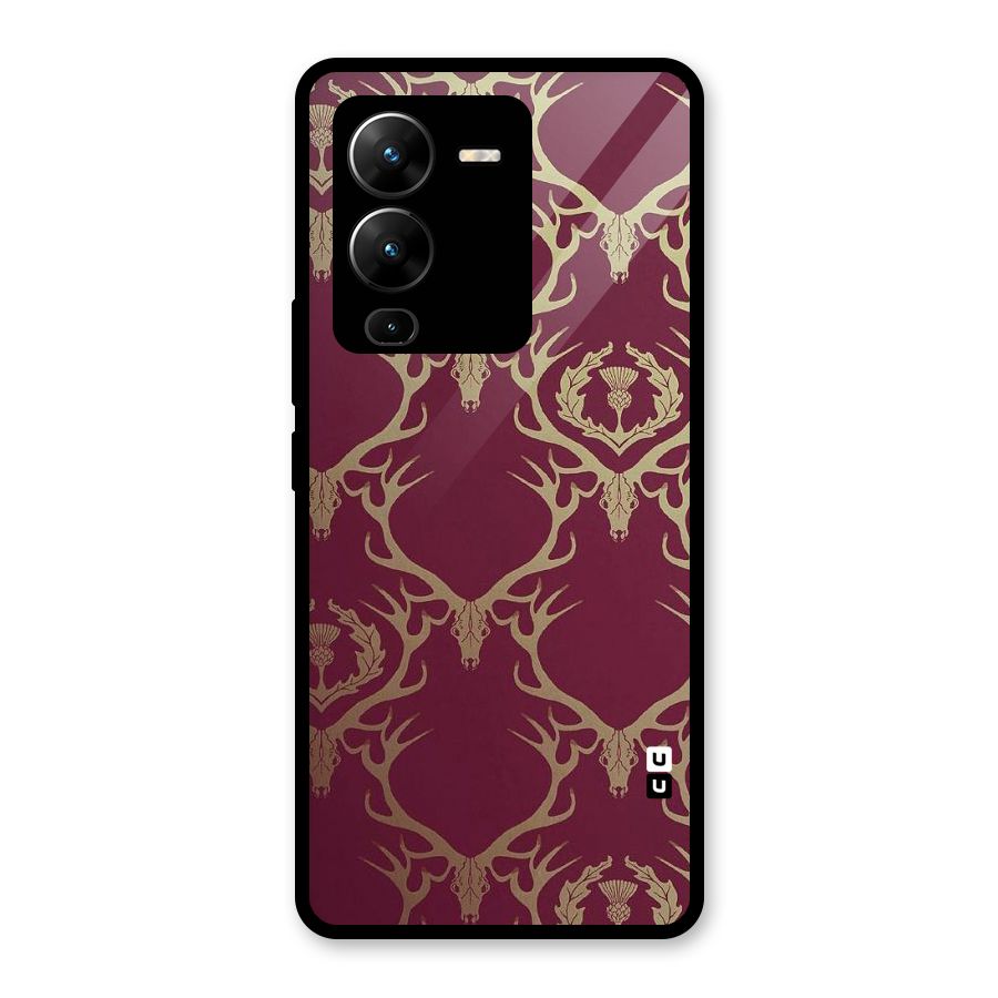 Golden Bull Design Glass Back Case for Vivo V25 Pro
