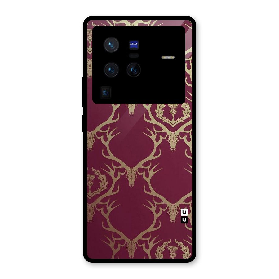 Golden Bull Design Glass Back Case for Vivo X80 Pro