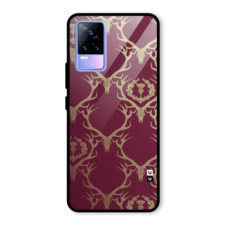Golden Bull Design Glass Back Case for Vivo Y73