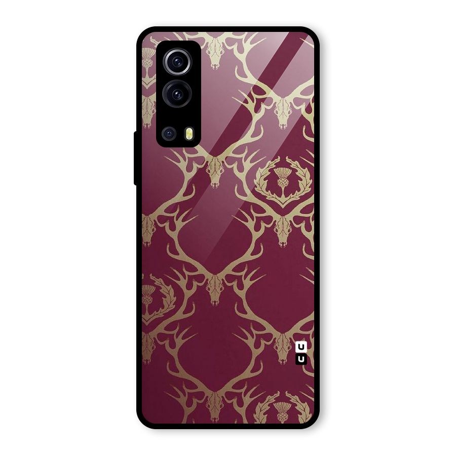 Golden Bull Design Glass Back Case for Vivo iQOO Z3