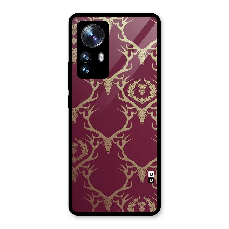 Golden Bull Design Glass Back Case for Xiaomi 12 Pro