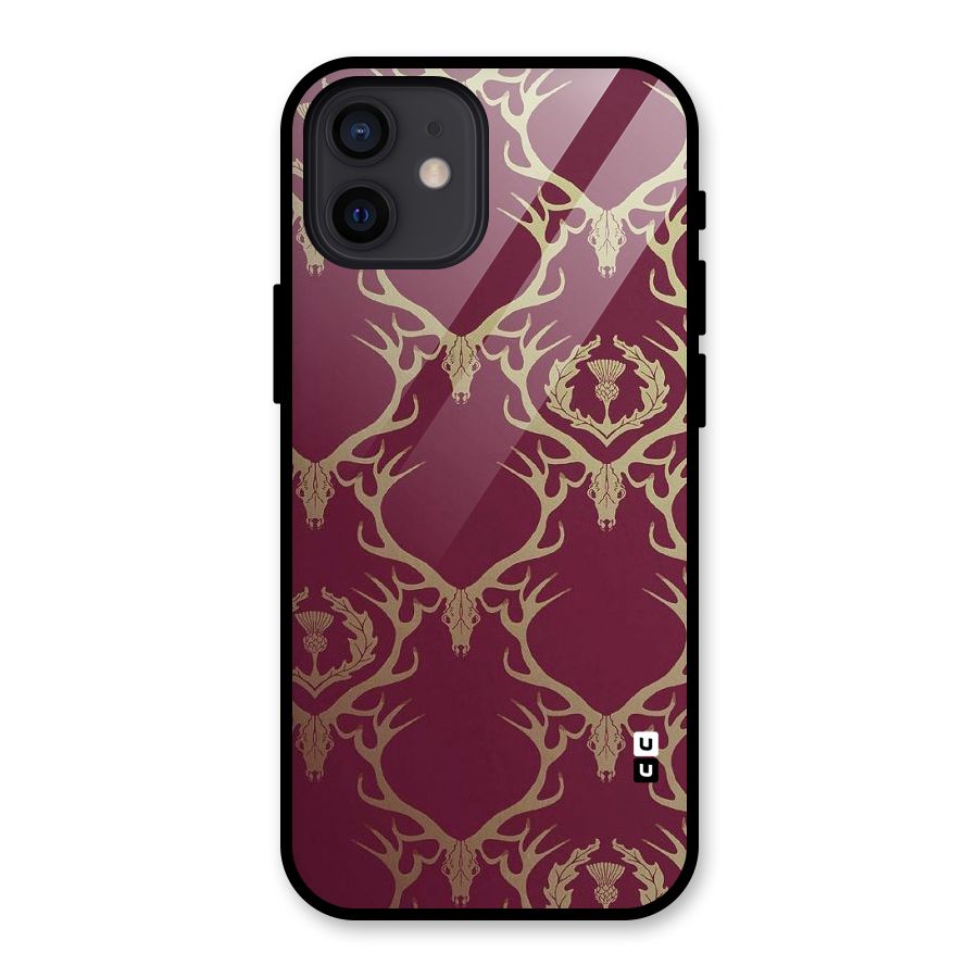 Golden Bull Design Glass Back Case for iPhone 12