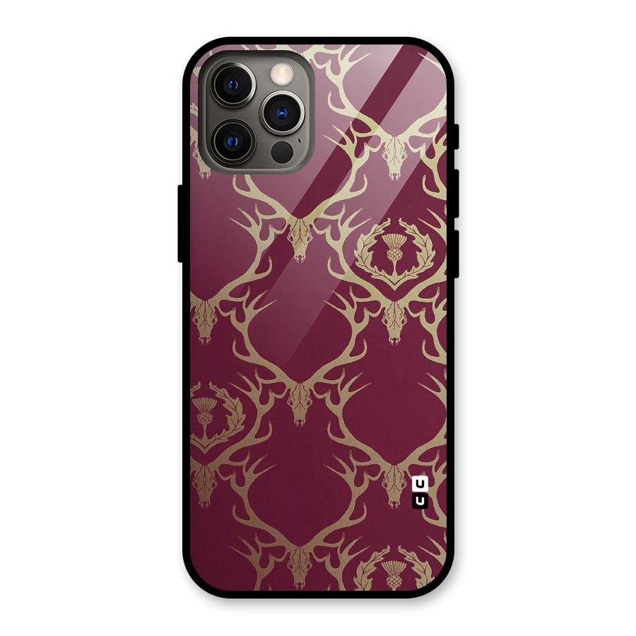 Golden Bull Design Glass Back Case for iPhone 12 Pro