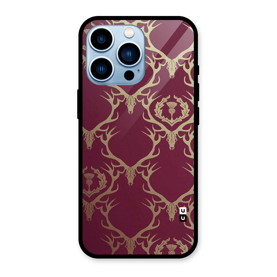 Golden Bull Design Glass Back Case for iPhone 13 Pro