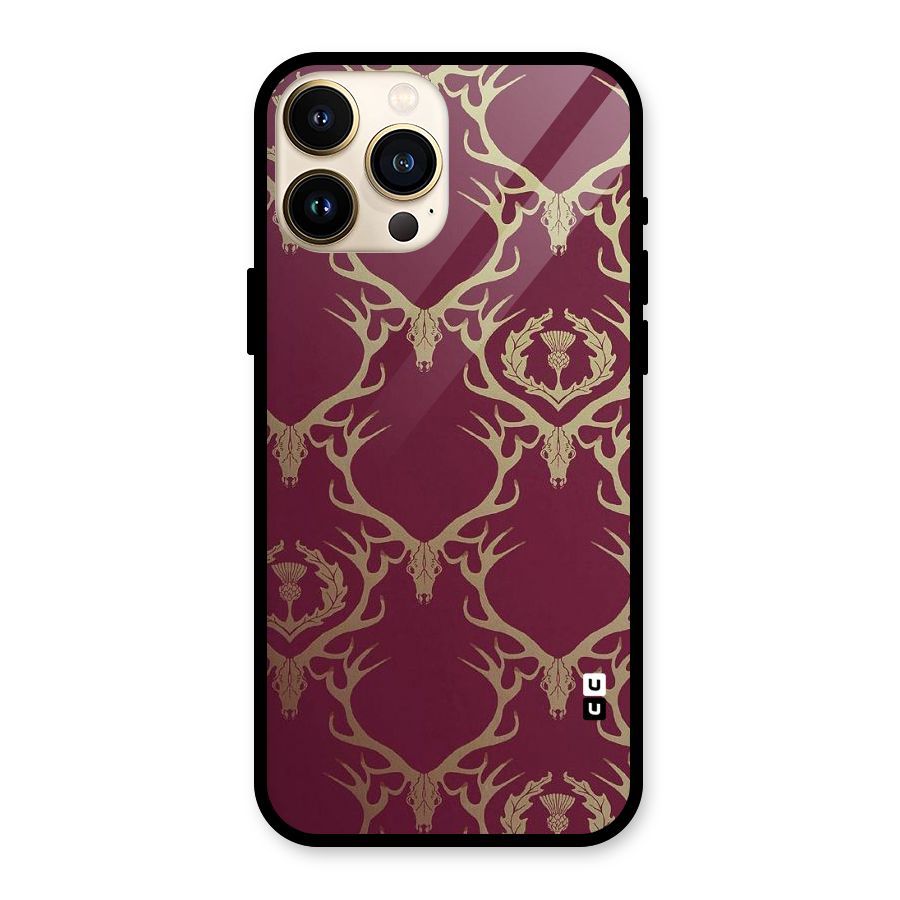 Golden Bull Design Glass Back Case for iPhone 13 Pro Max