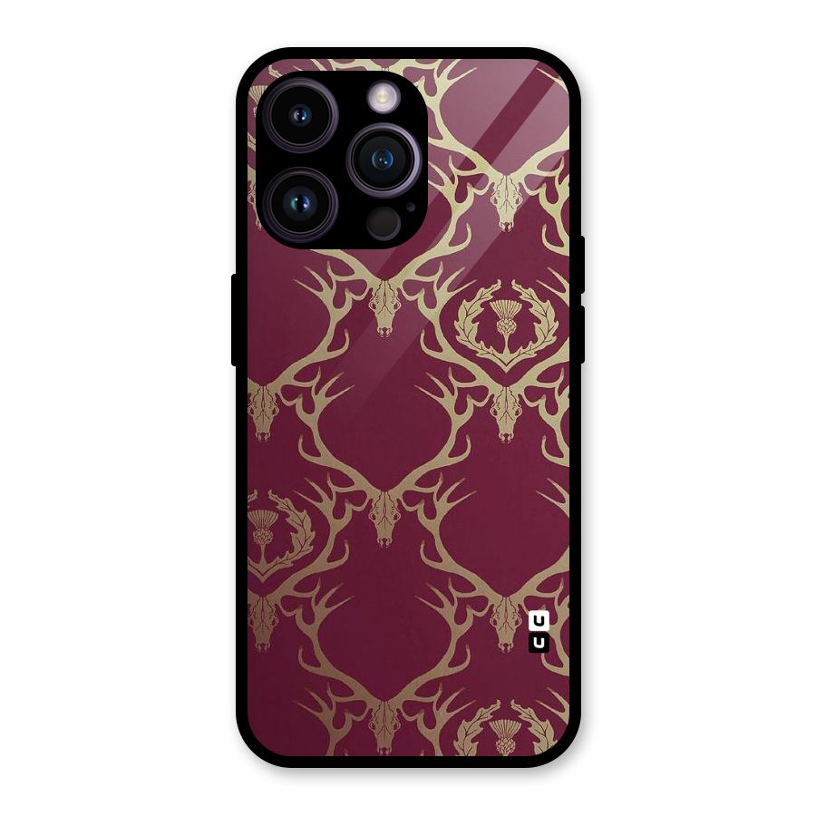 Golden Bull Design Glass Back Case for iPhone 14 Pro Max