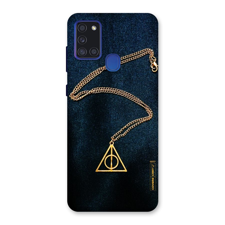 Golden Chain Back Case for Galaxy A21s