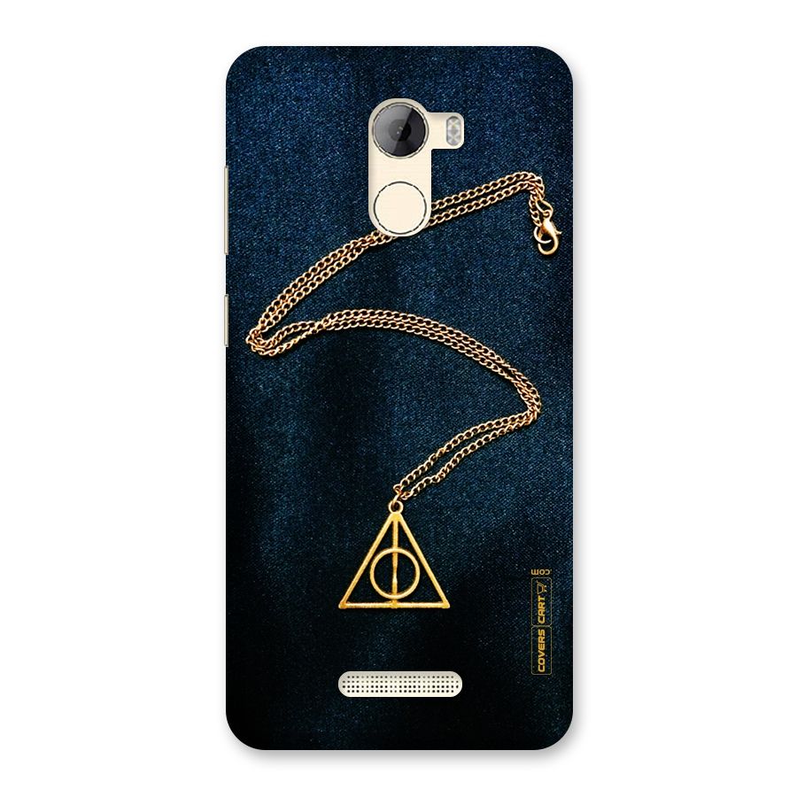 Golden Chain Back Case for Gionee A1 LIte