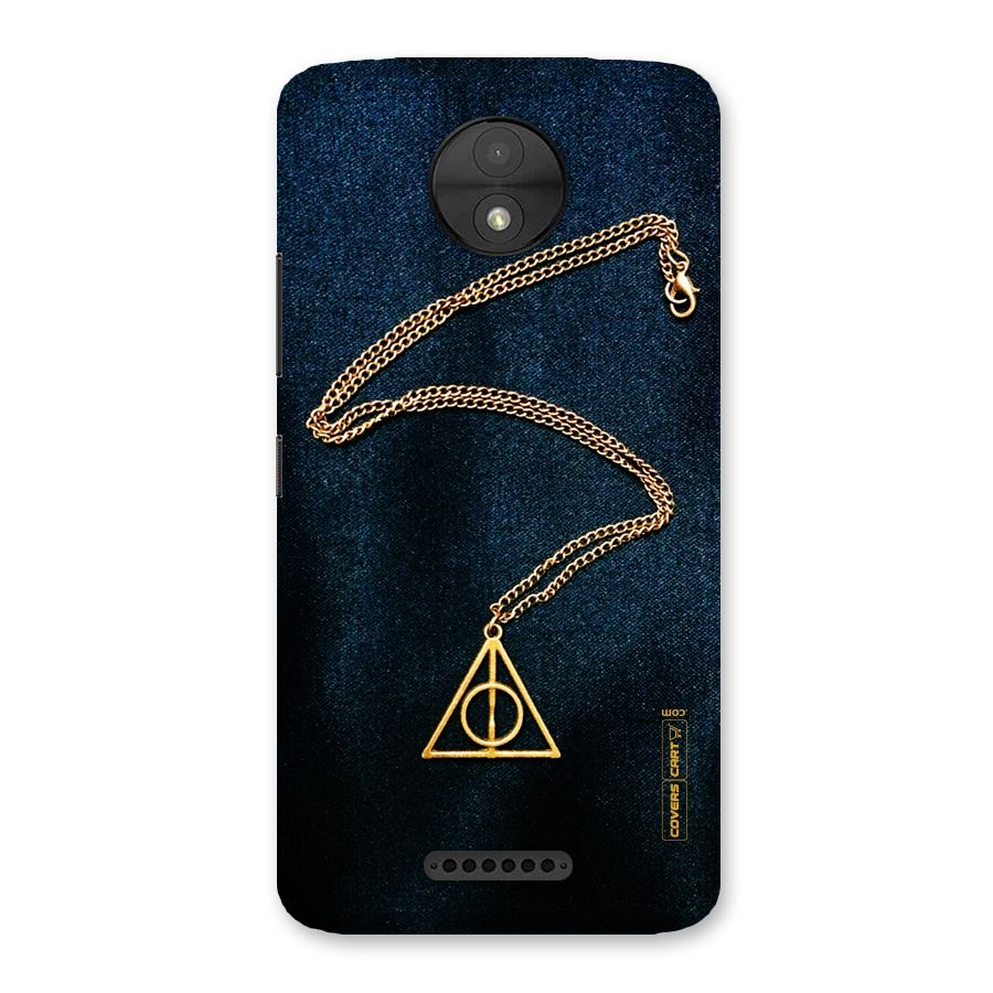 Golden Chain Back Case for Moto C