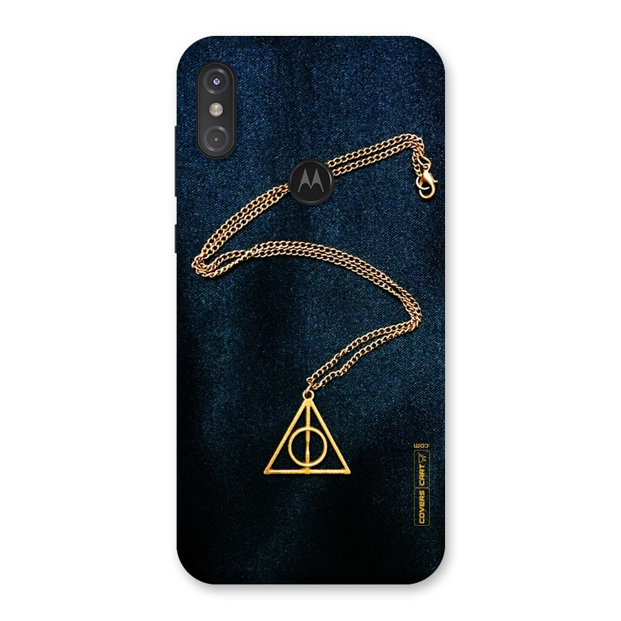 Golden Chain Back Case for Motorola One Power