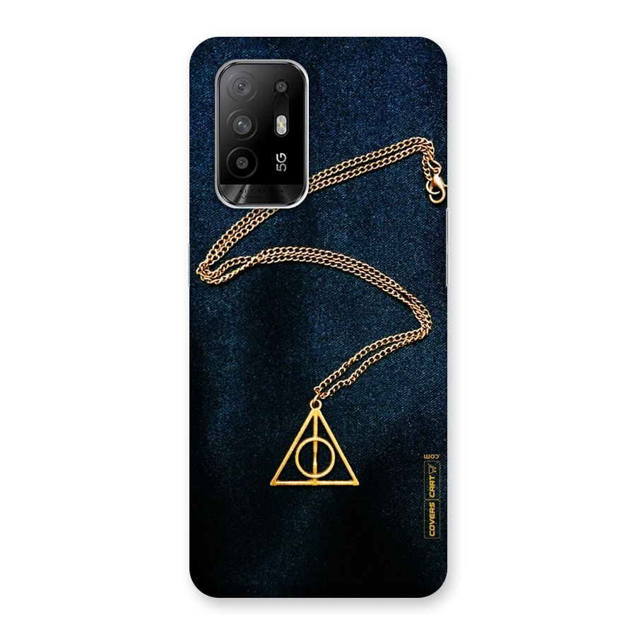 Golden Chain Back Case for Oppo F19 Pro Plus 5G