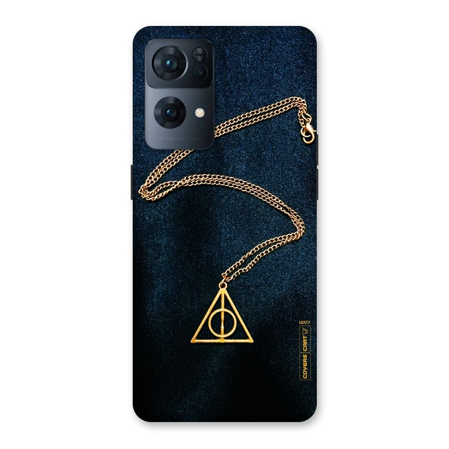 Golden Chain Back Case for Oppo Reno7 Pro 5G