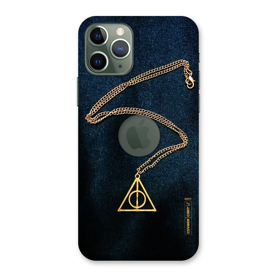 Golden Chain Back Case for iPhone 11 Pro Logo  Cut