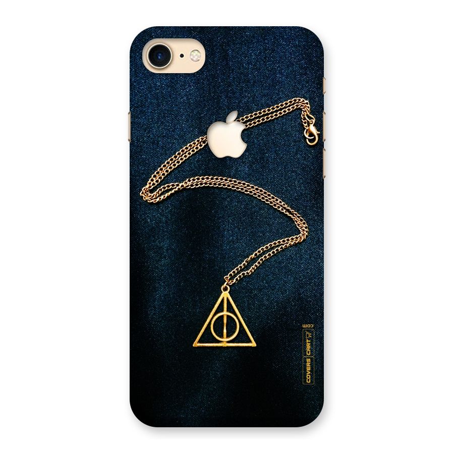 Golden Chain Back Case for iPhone 7 Apple Cut