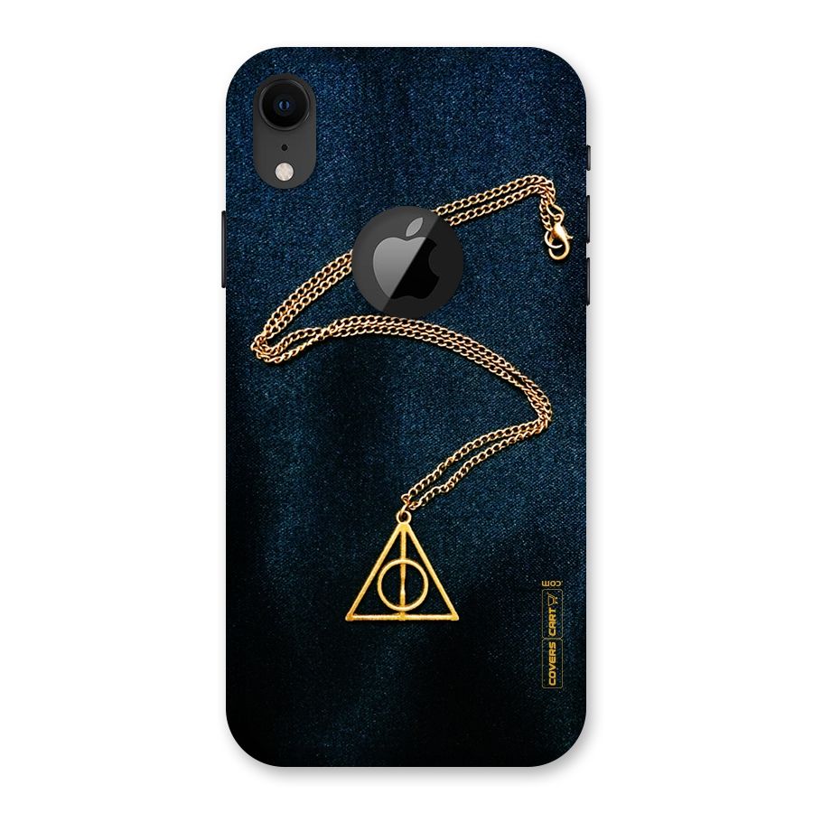Golden Chain Back Case for iPhone XR Logo Cut