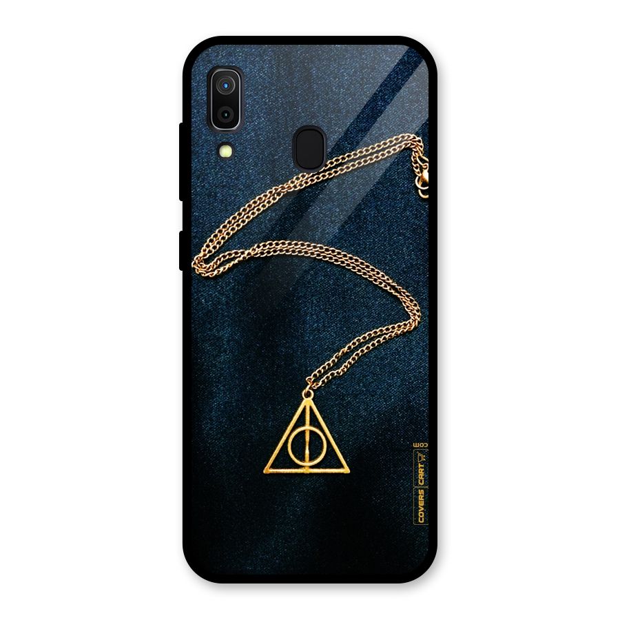 Golden Chain Glass Back Case for Galaxy A30