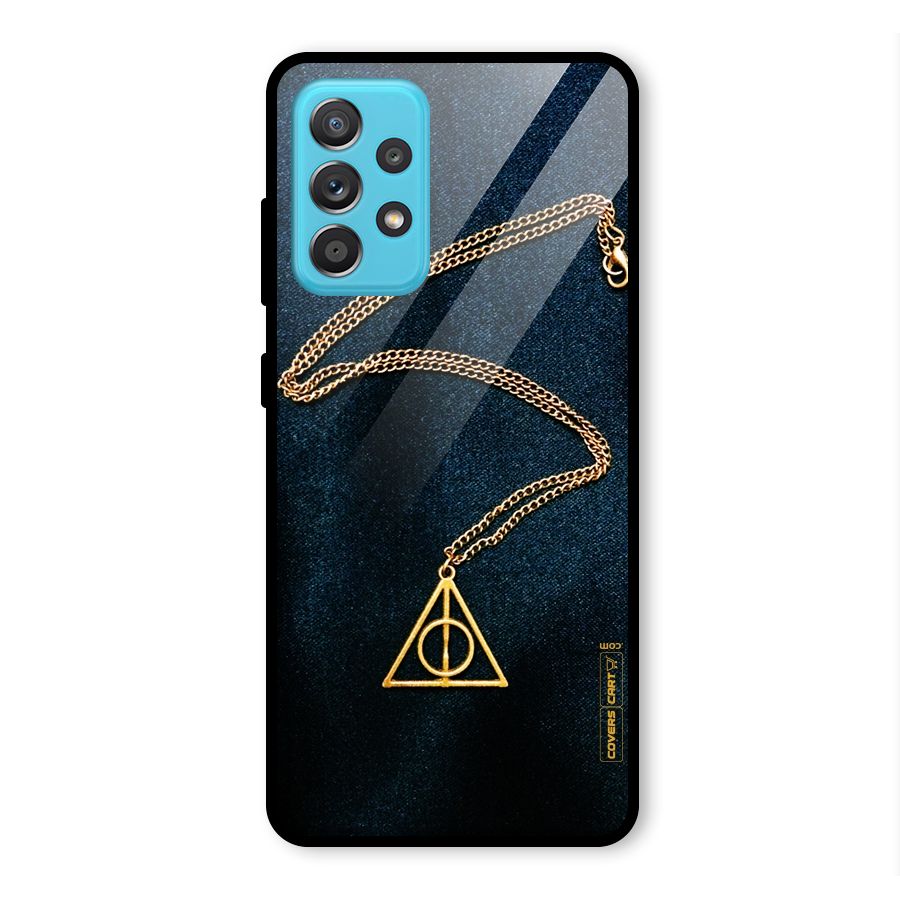 Golden Chain Glass Back Case for Galaxy A52