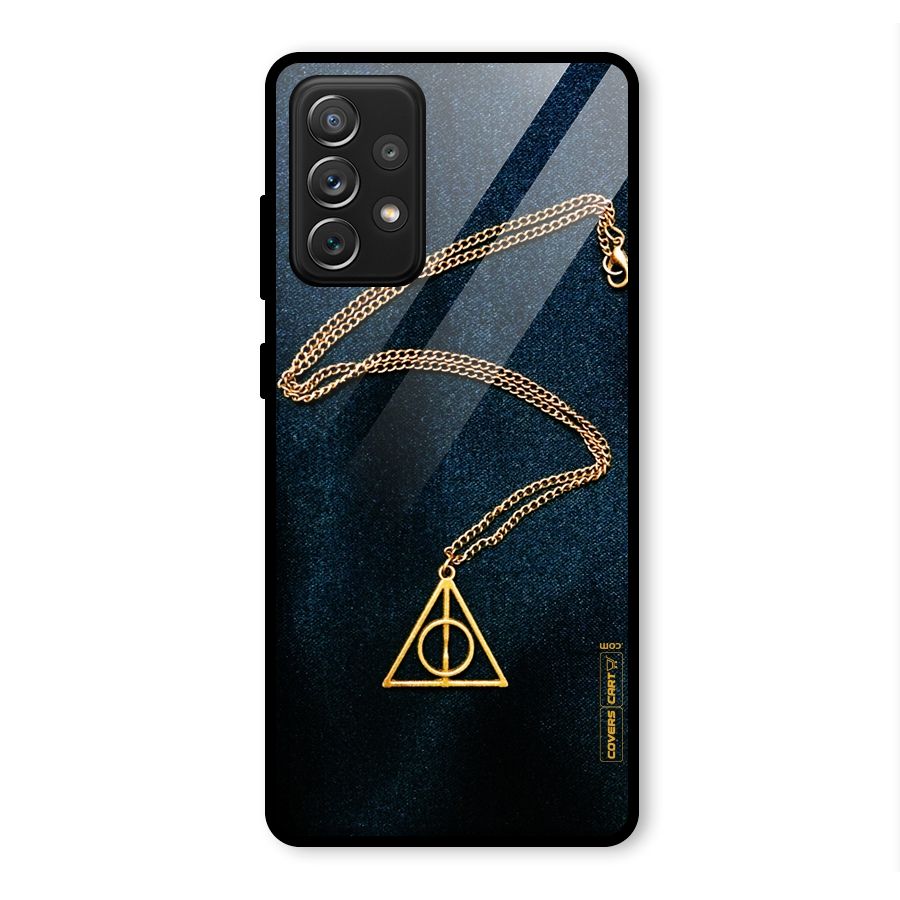 Golden Chain Glass Back Case for Galaxy A72