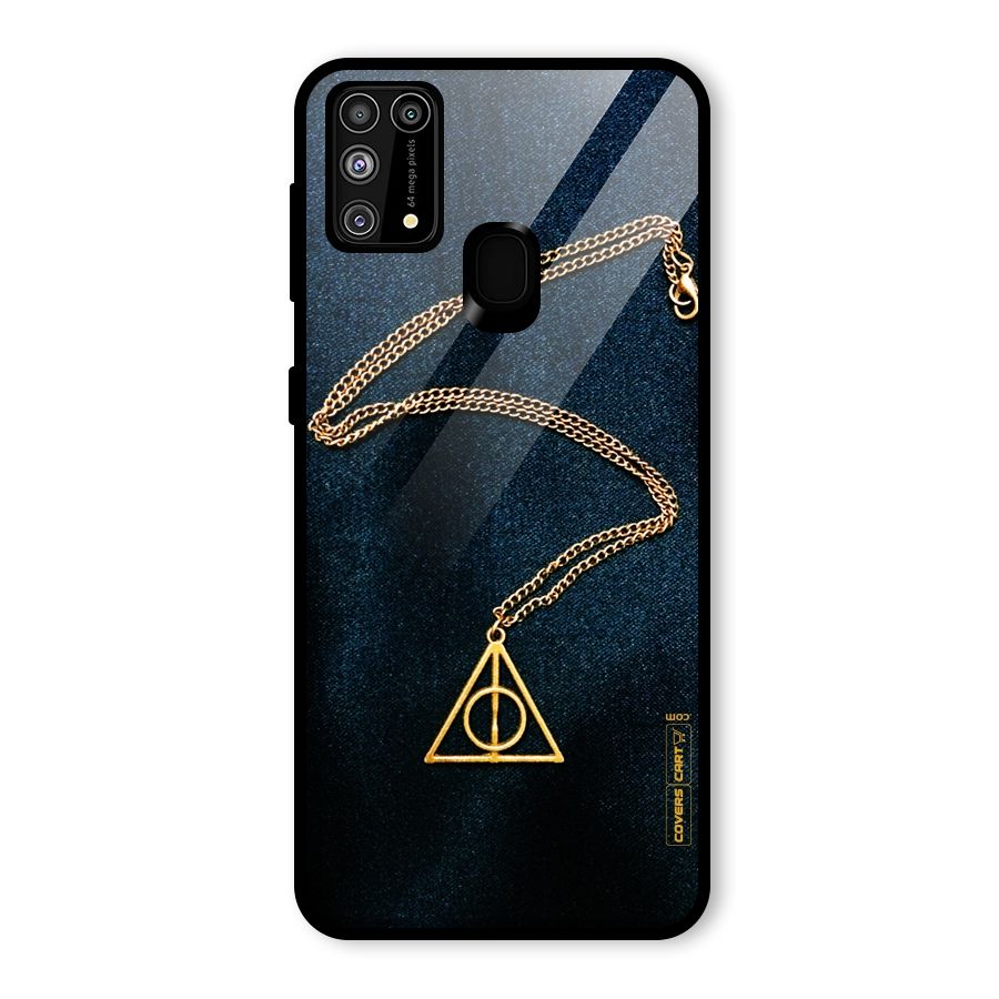 Golden Chain Glass Back Case for Galaxy F41
