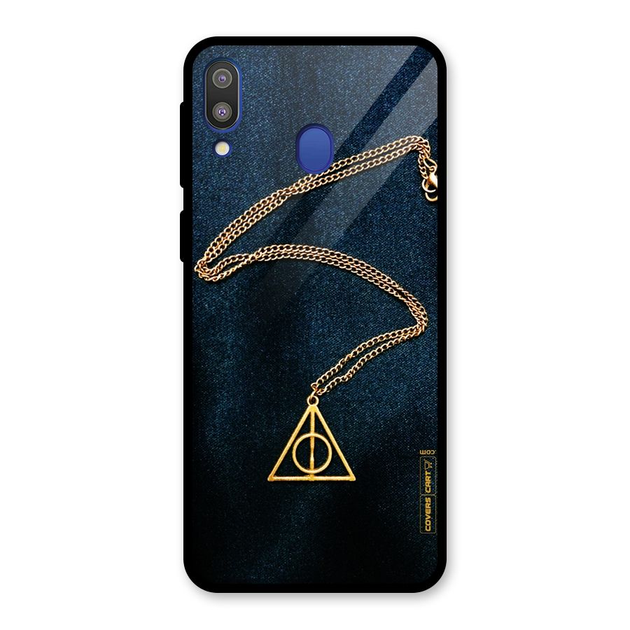 Golden Chain Glass Back Case for Galaxy M20