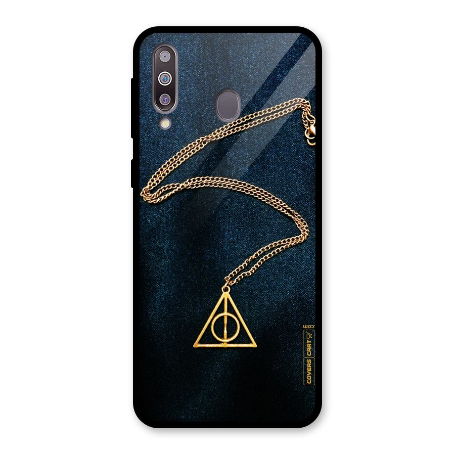 Golden Chain Glass Back Case for Galaxy M30