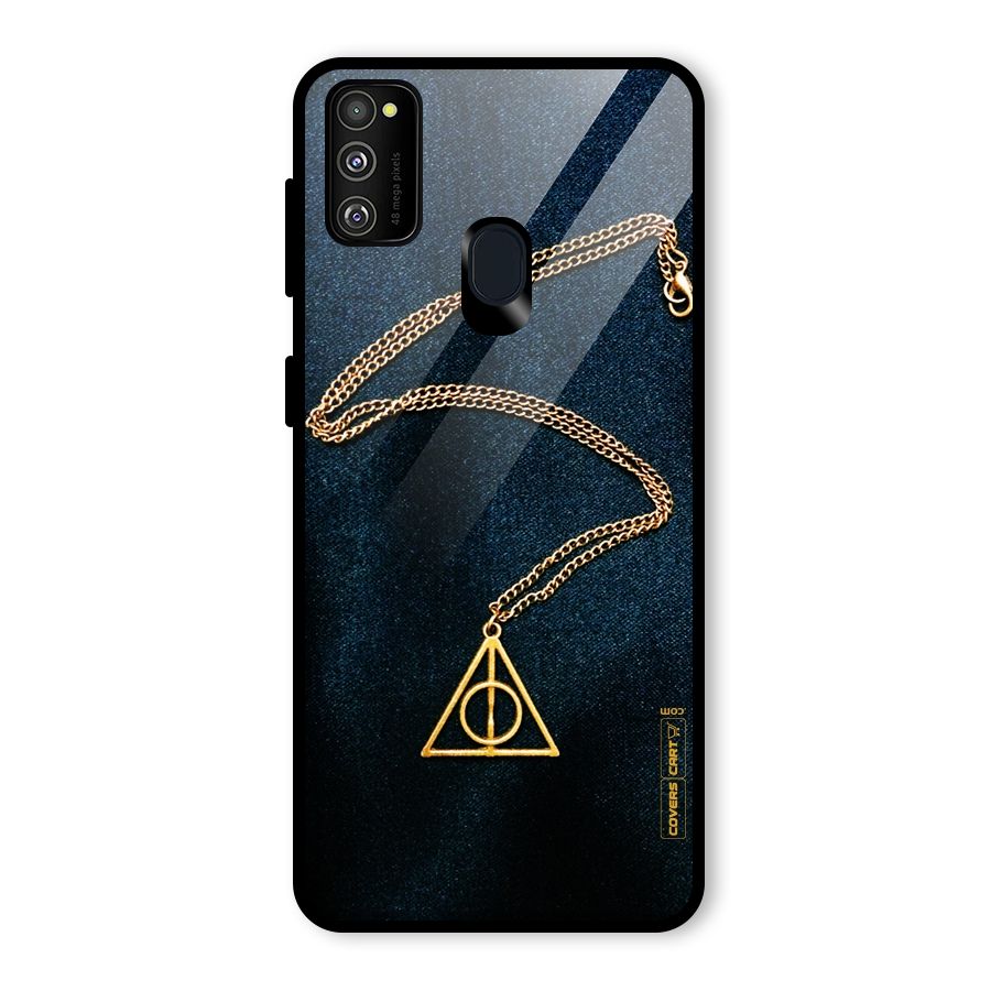 Golden Chain Glass Back Case for Galaxy M30s
